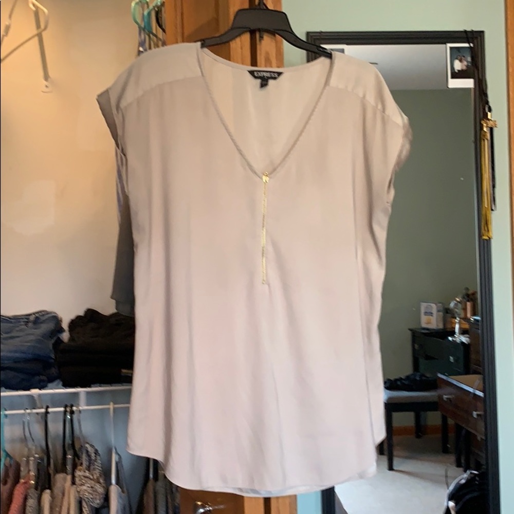 Zip up lace tee
